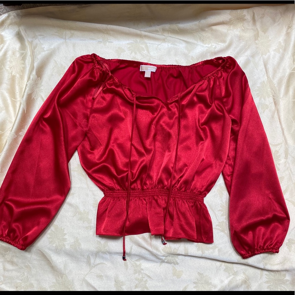 Michael Kors satin blouse - red